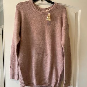 Entro Open back sweater with bow.  Size large NWT